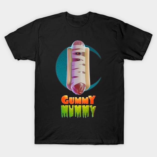 Halloweeners - Gummy Hot Dog Hotep T-Shirt by DanielLiamGill